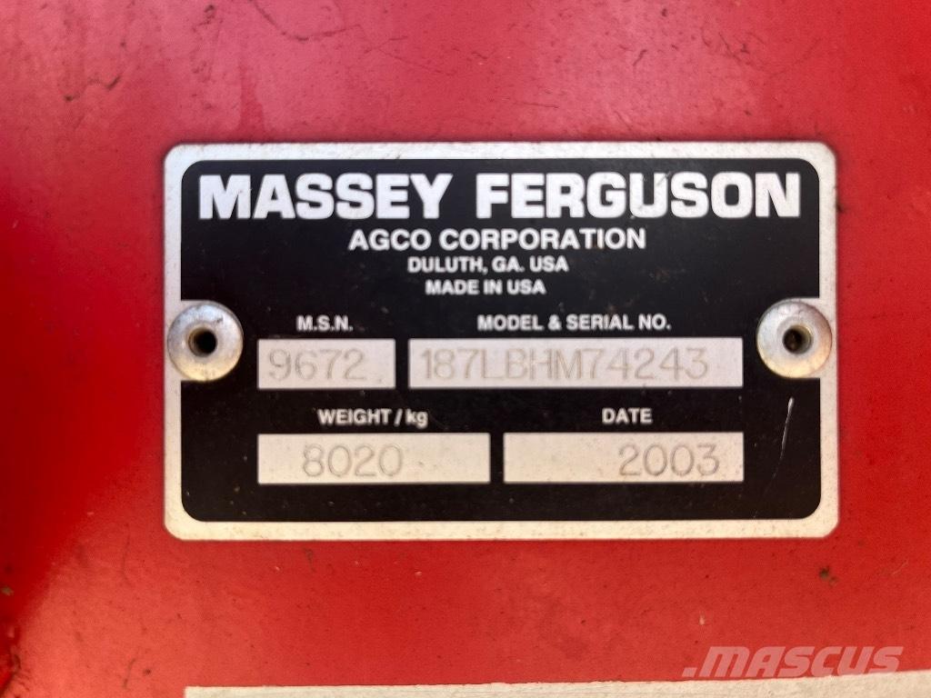 Massey Ferguson 187 Тюкові прес-підбирачі