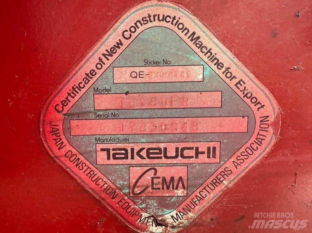 Takeuchi TB 180 FR Середні екскаватори 7т. - 12т.