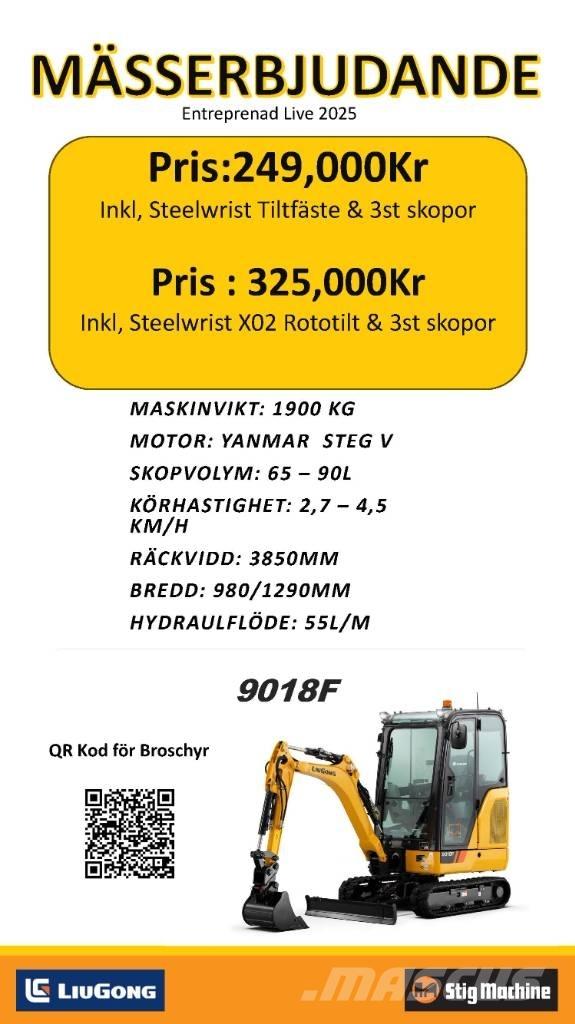 LiuGong 9018 F Міні-екскаватори < 7т