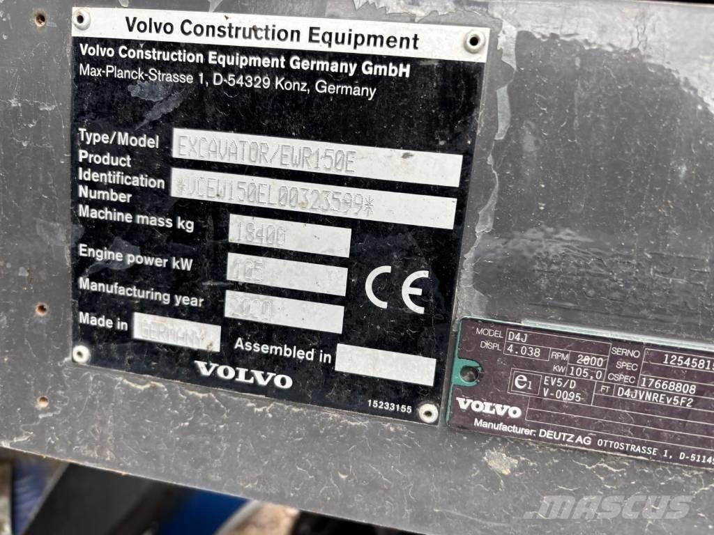 Volvo EWR 150 E Колісні екскаватори