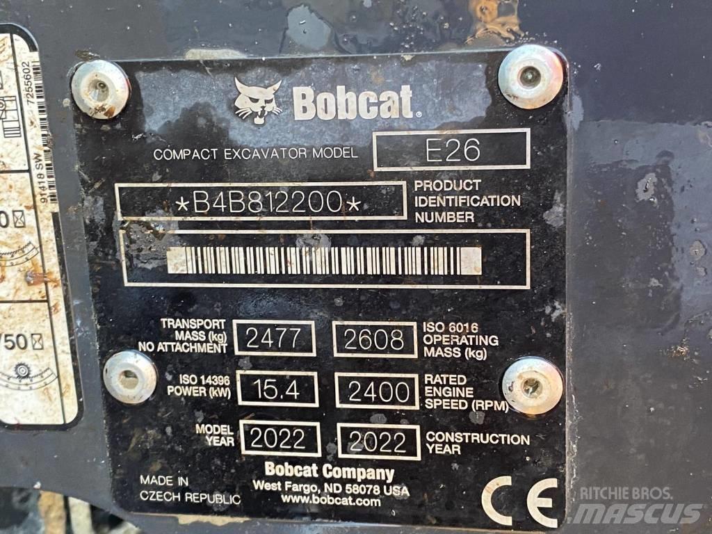 Bobcat E 26 Міні-екскаватори < 7т