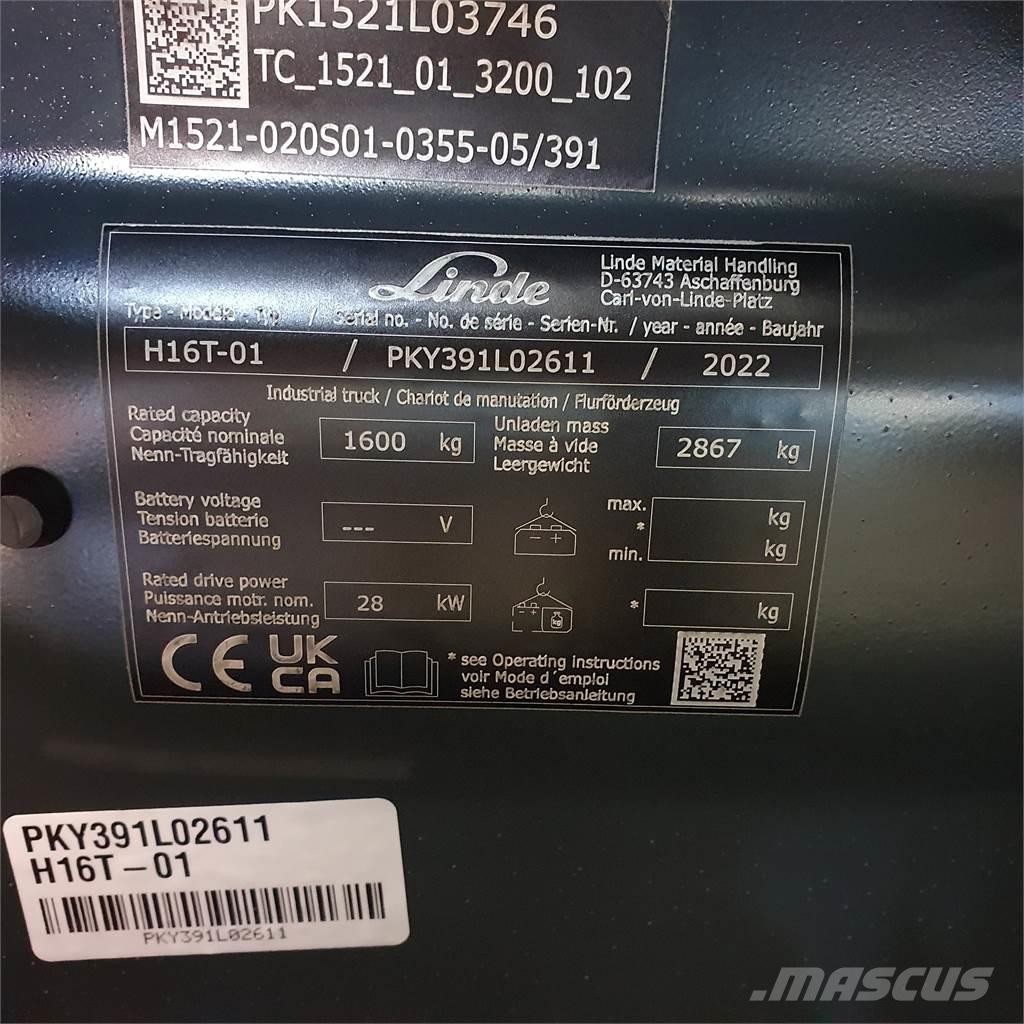 Linde H16T Газові навантажувачі