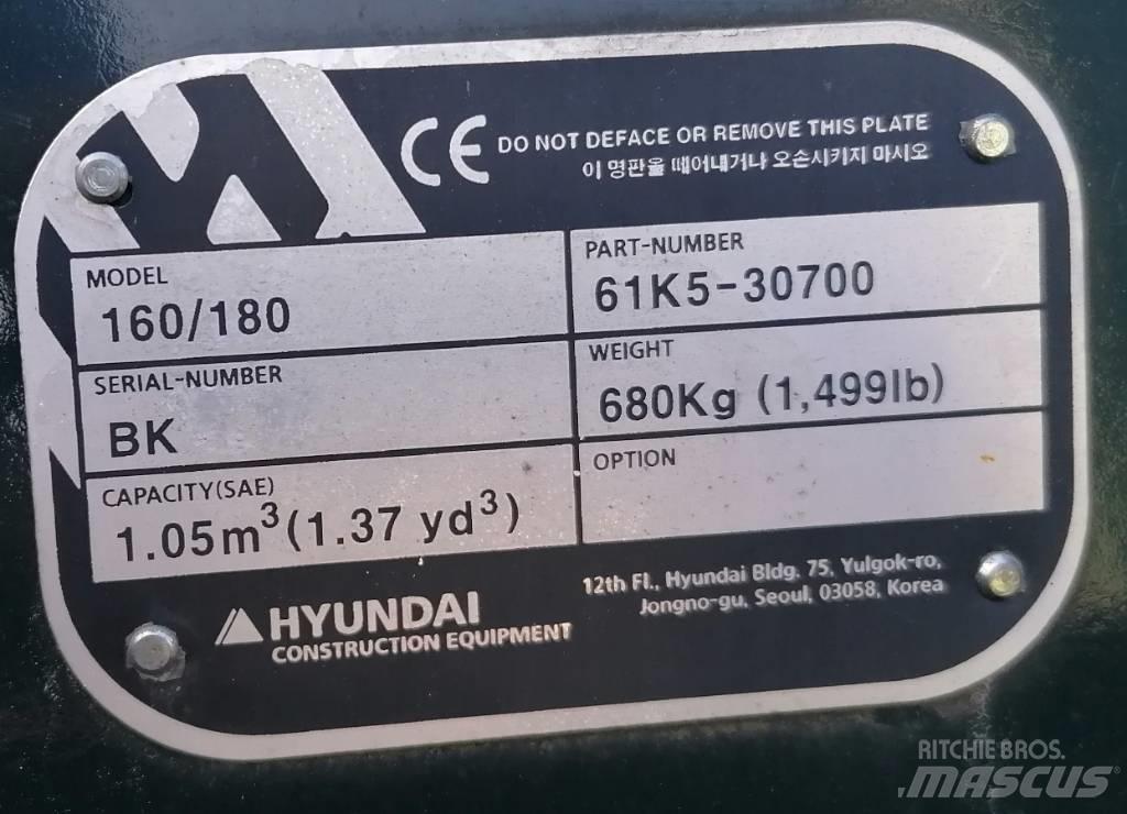 Hyundai 1.05m3_HX180 Ковші