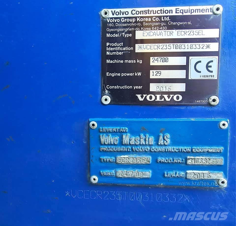 Volvo ECR 235 EL Гусеничні екскаватори