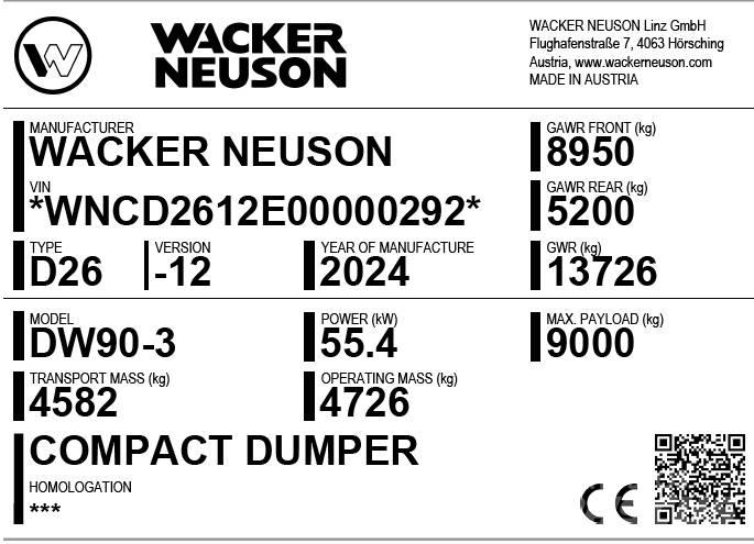 Wacker Neuson DW90-3 Міні самоскиди