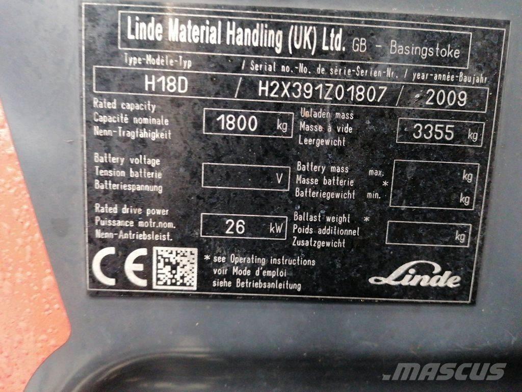 Linde H18D Дизельні навантажувачі
