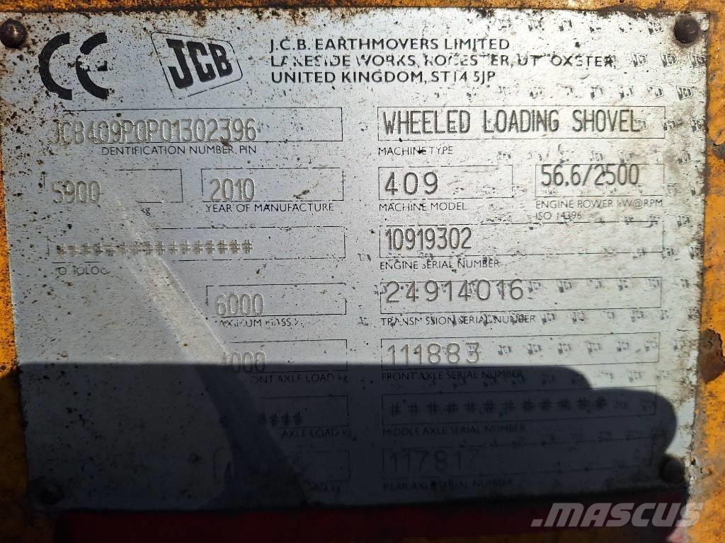JCB 409 Фронтальні навантажувачі