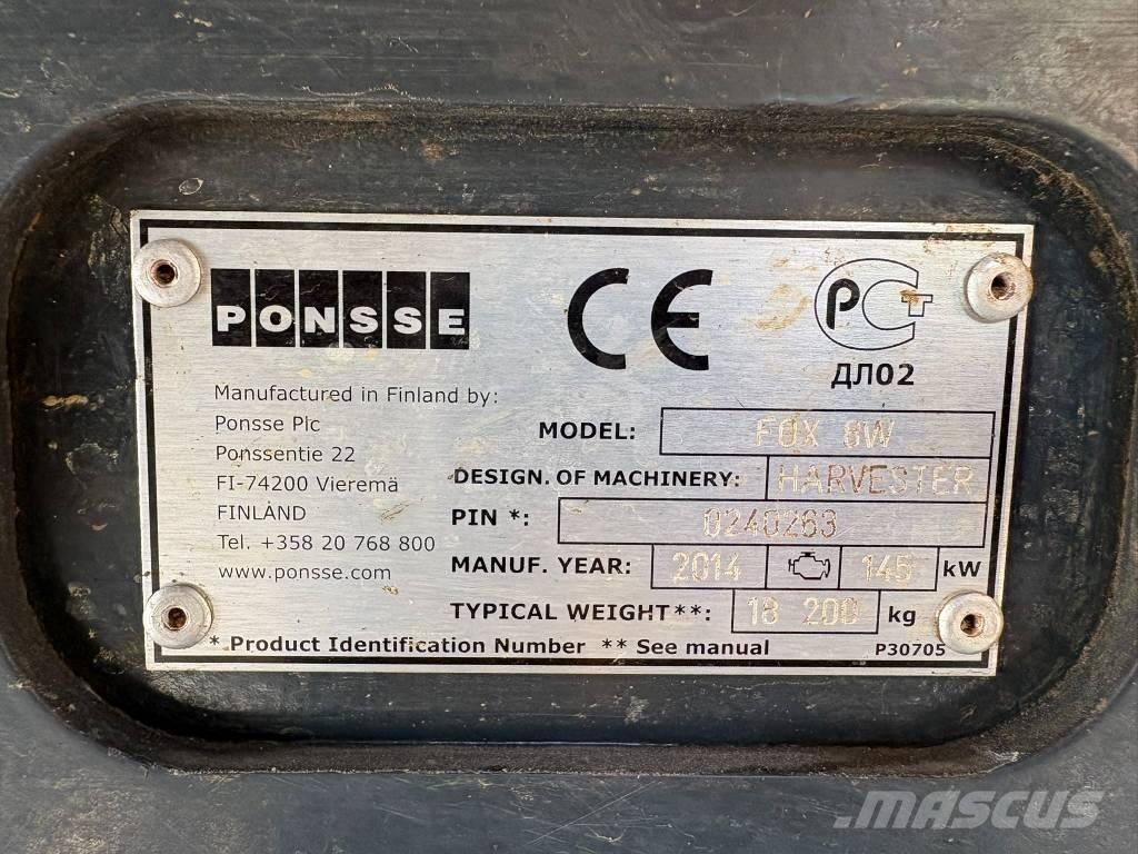 Ponsse Fox 8W Харвестери