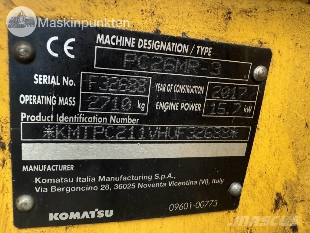 Komatsu PC 26 MR Міні-екскаватори < 7т