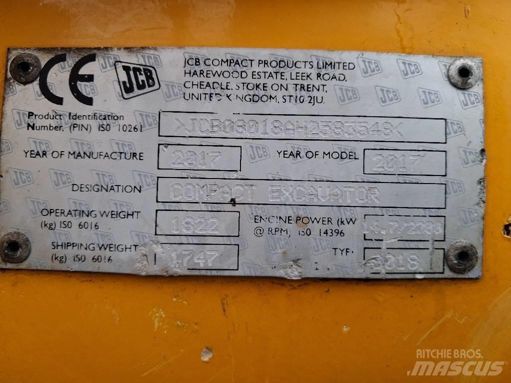 JCB 8018 CTS Міні-екскаватори < 7т