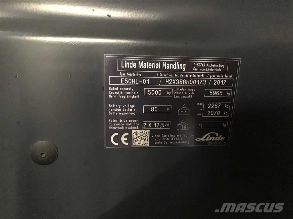 Linde E50HL Електронавантажувачі