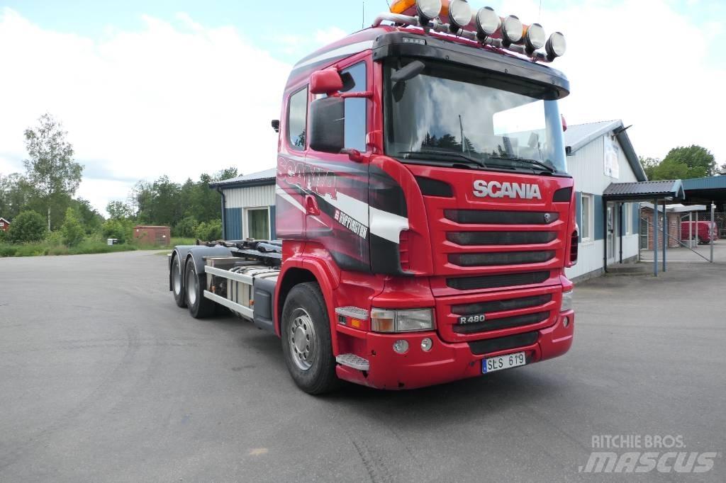 Scania R480lb6x2hsz Вантажівки з гаковим підйомом