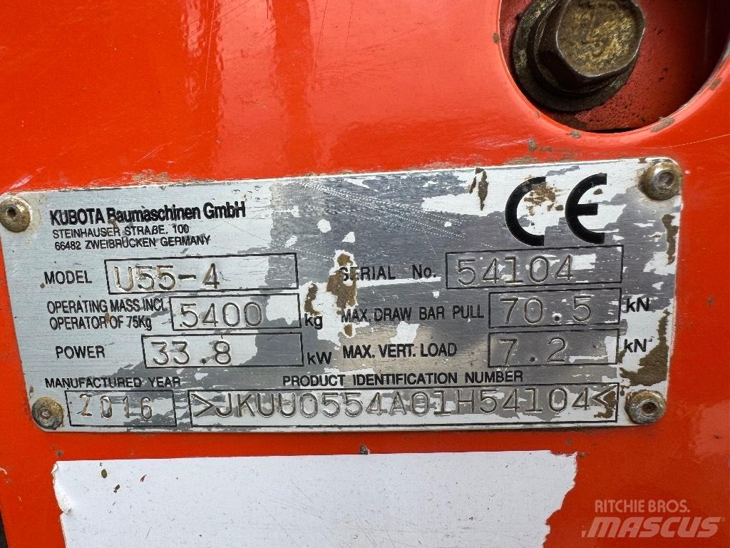 Kubota U 55-4 Міні-екскаватори < 7т
