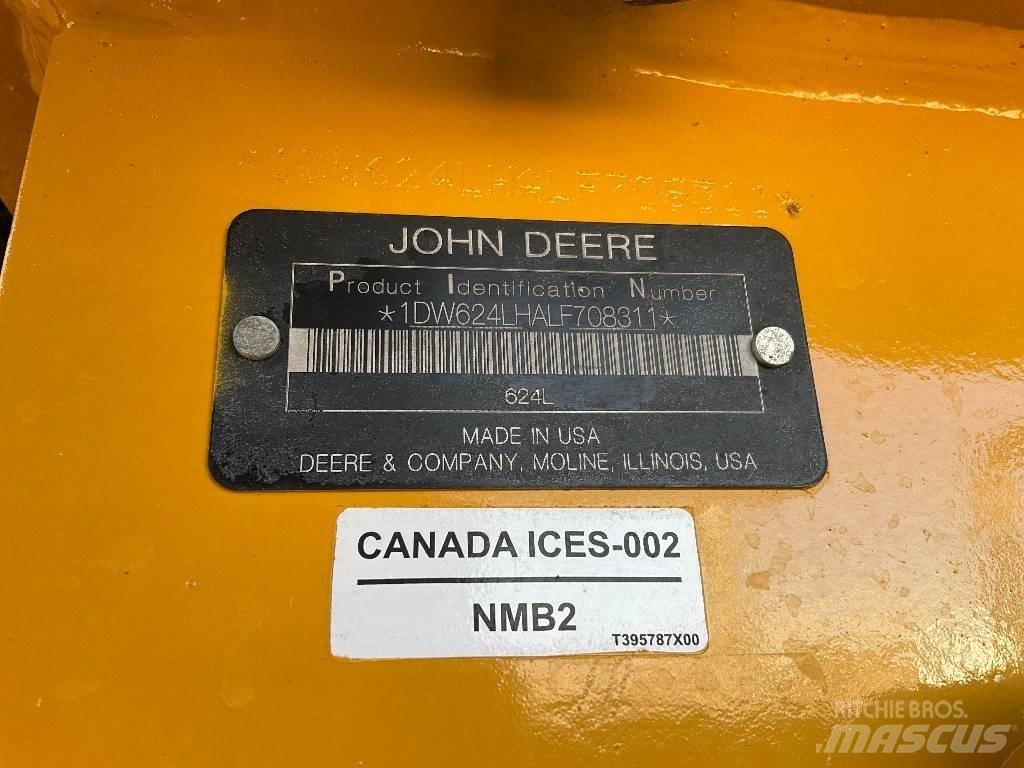 John Deere 624L Фронтальні навантажувачі