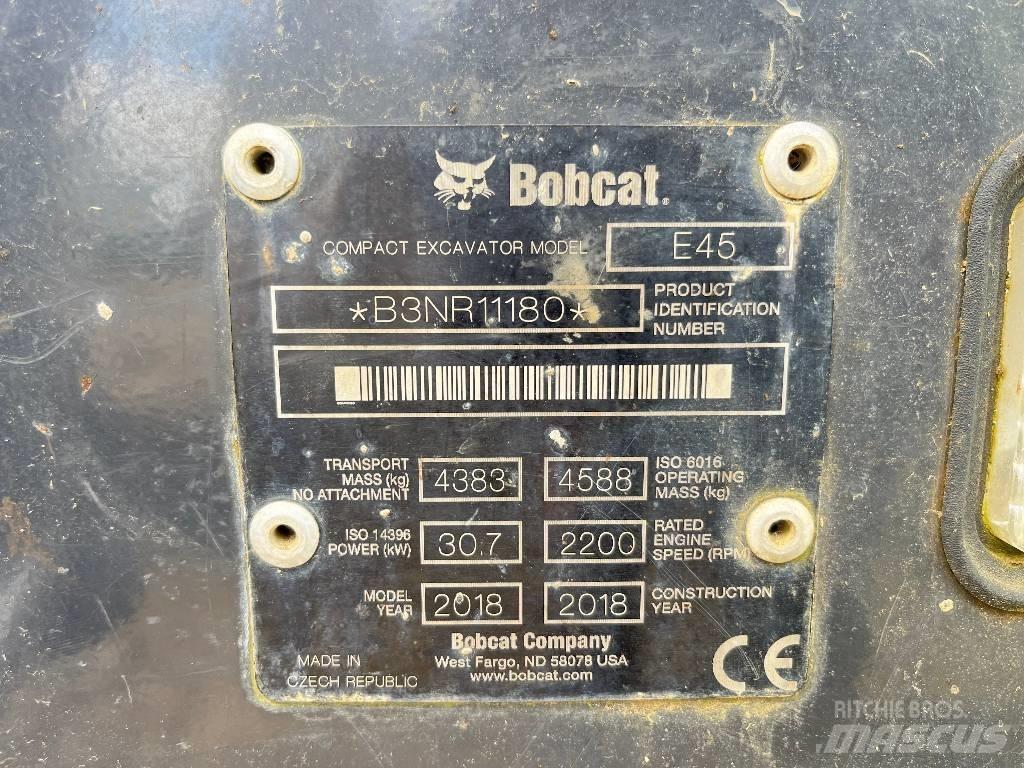 Bobcat E 45 Міні-екскаватори < 7т