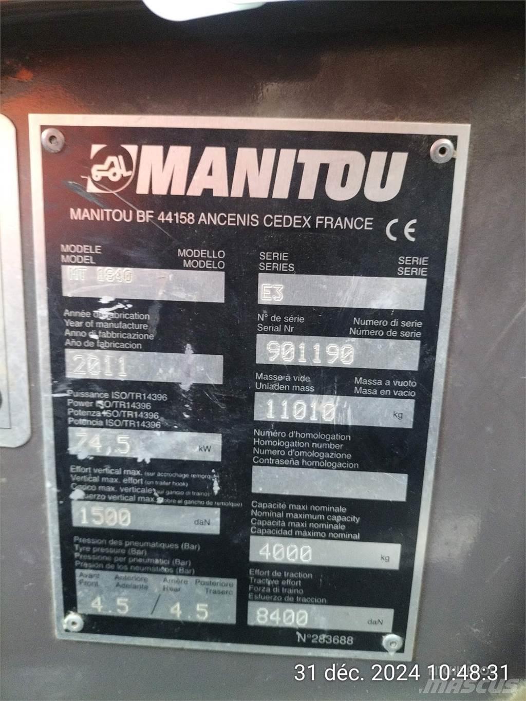 Manitou 1840MT Телескопічні навантажувачі