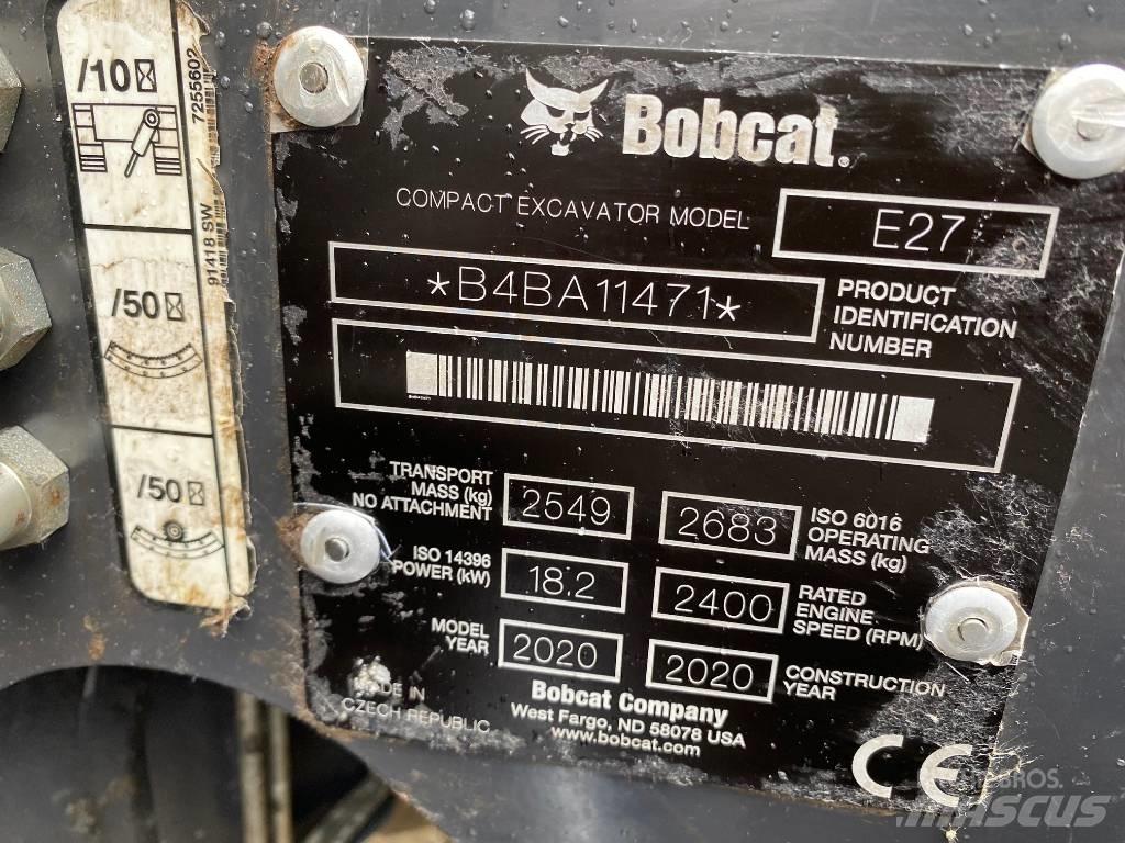 Bobcat E 27 Z Міні-екскаватори < 7т