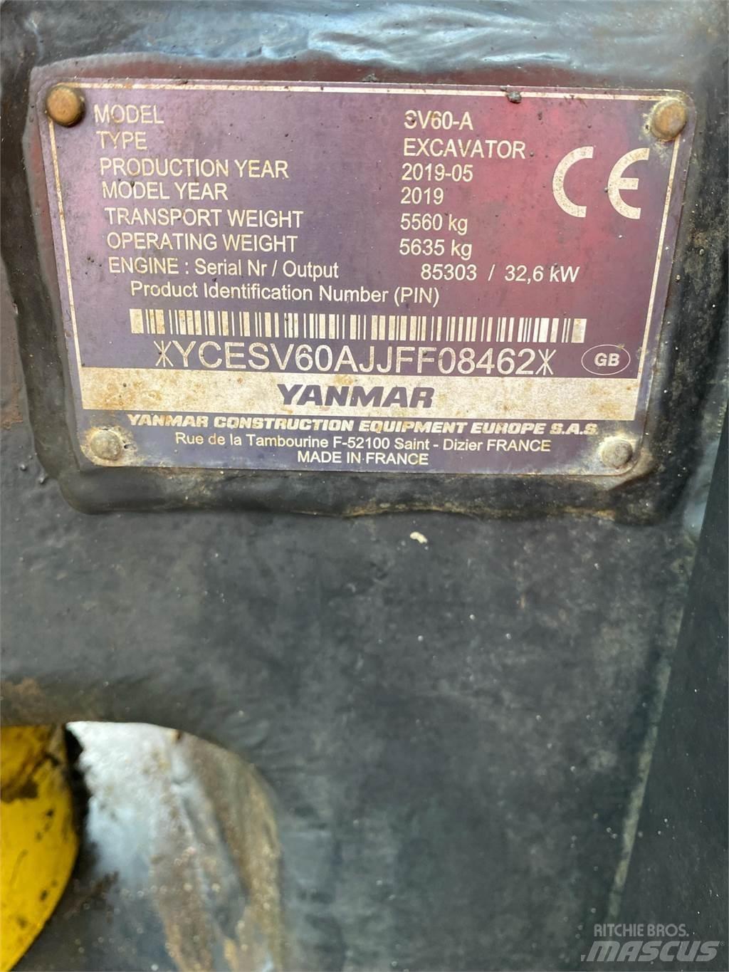 Yanmar SV60 Міні-екскаватори < 7т