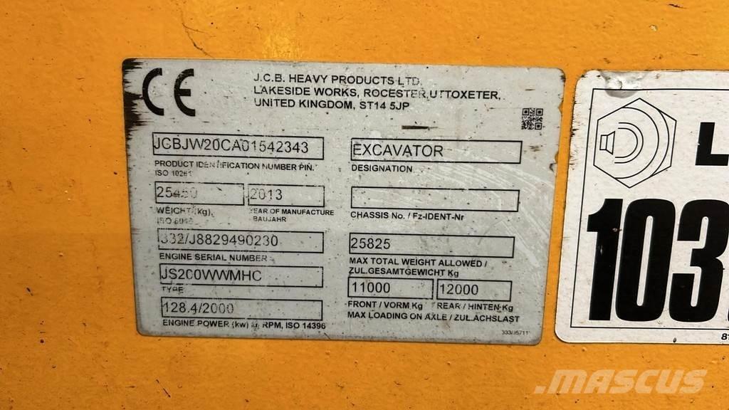 JCB JS200W Перевантажувачі металобрухту/промислові навантажувачі