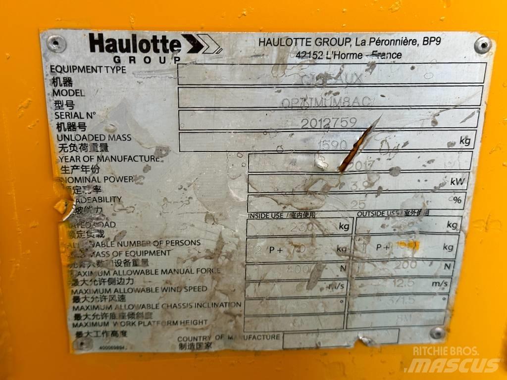 Haulotte OPTIMUM 8 Підйомники-ножиці