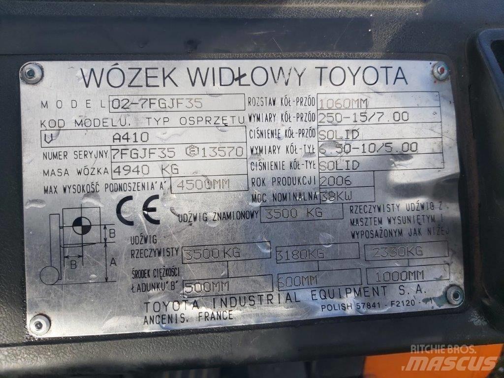 Toyota 7FG35 Газові навантажувачі