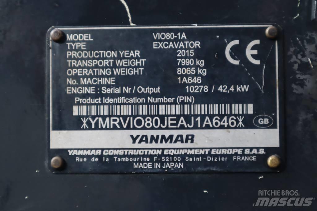 Yanmar VIO80-1A Середні екскаватори 7т. - 12т.