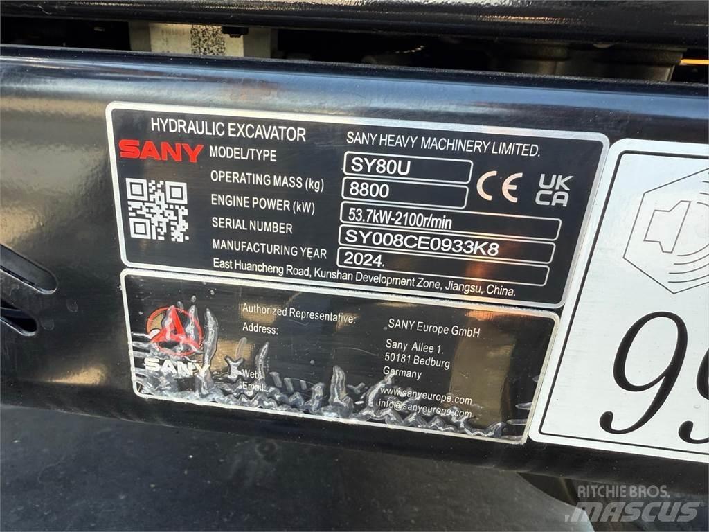 Sany SY80U Середні екскаватори 7т. - 12т.