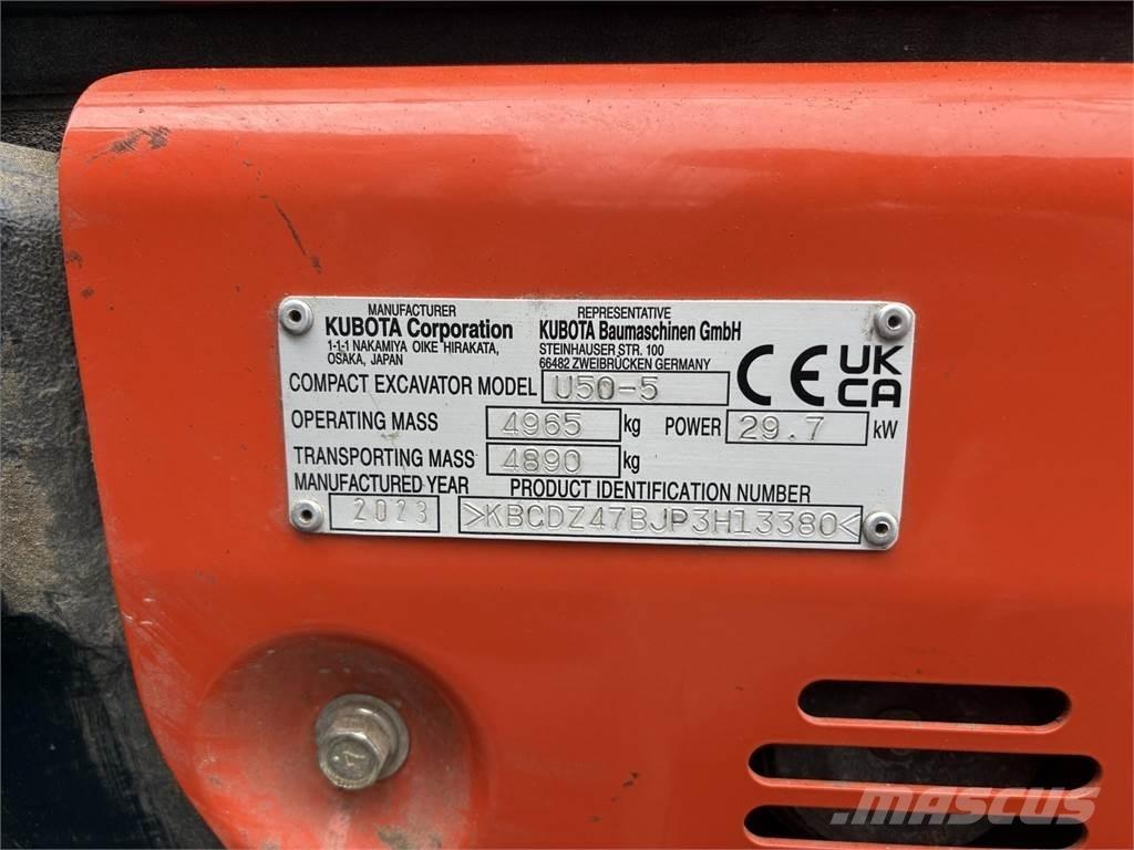 Kubota U50-5 Міні-екскаватори < 7т