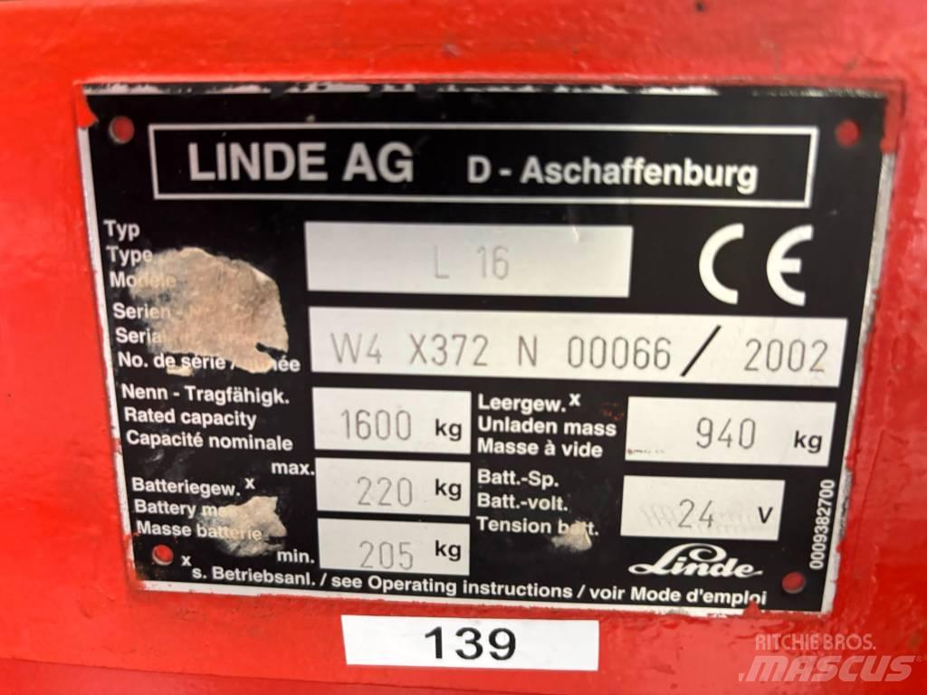 Linde L16 Ручний візок