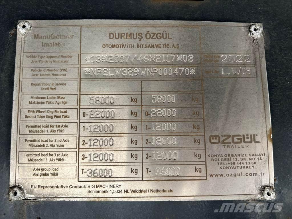 Ozgul LW3 EU 1SS Низькорамні напівпричепи