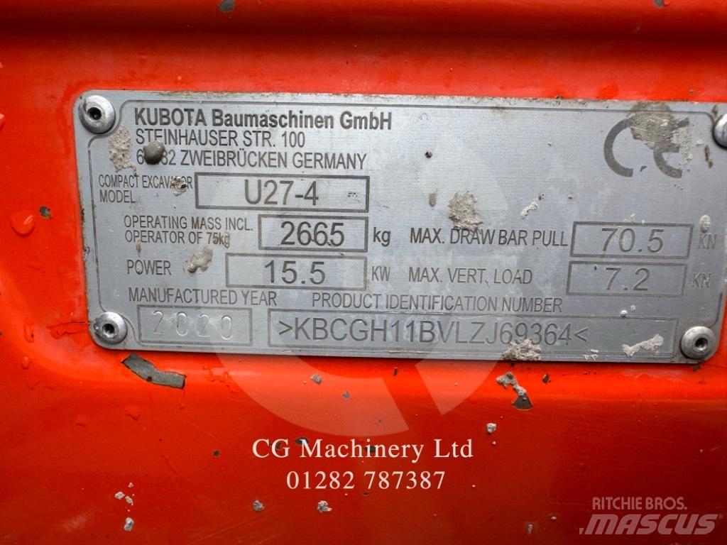 Kubota U 27-4 Міні-екскаватори < 7т