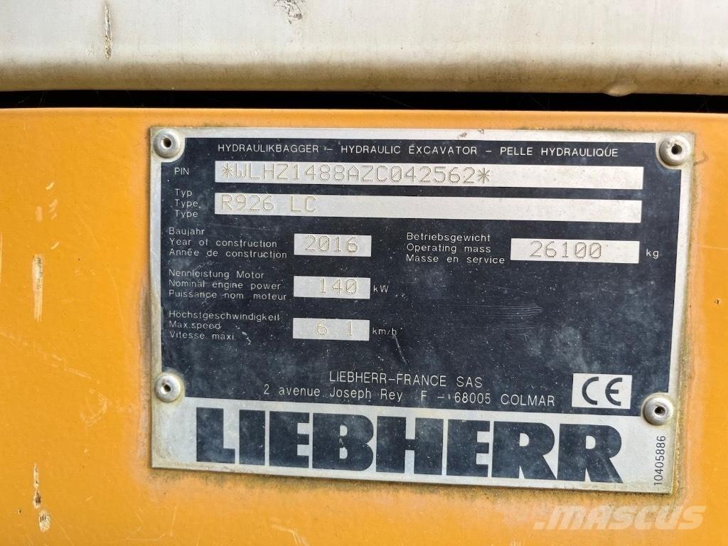 Liebherr 926 Гусеничні екскаватори