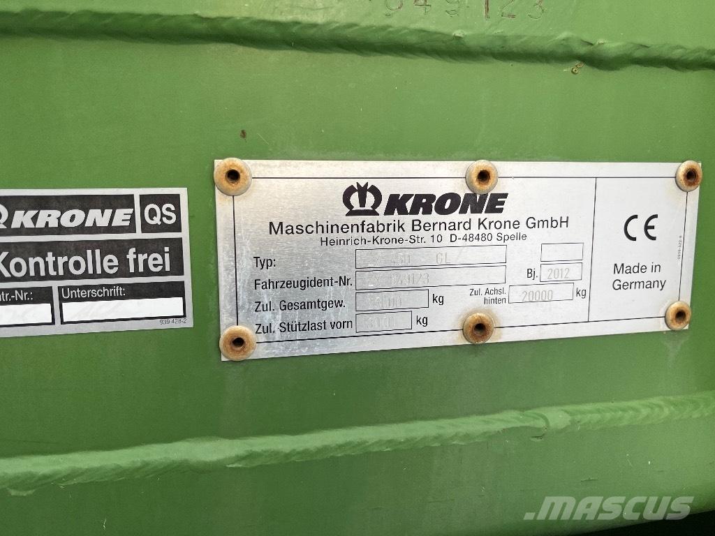 Krone ZX 450 GL Причепи із самозавантаженням