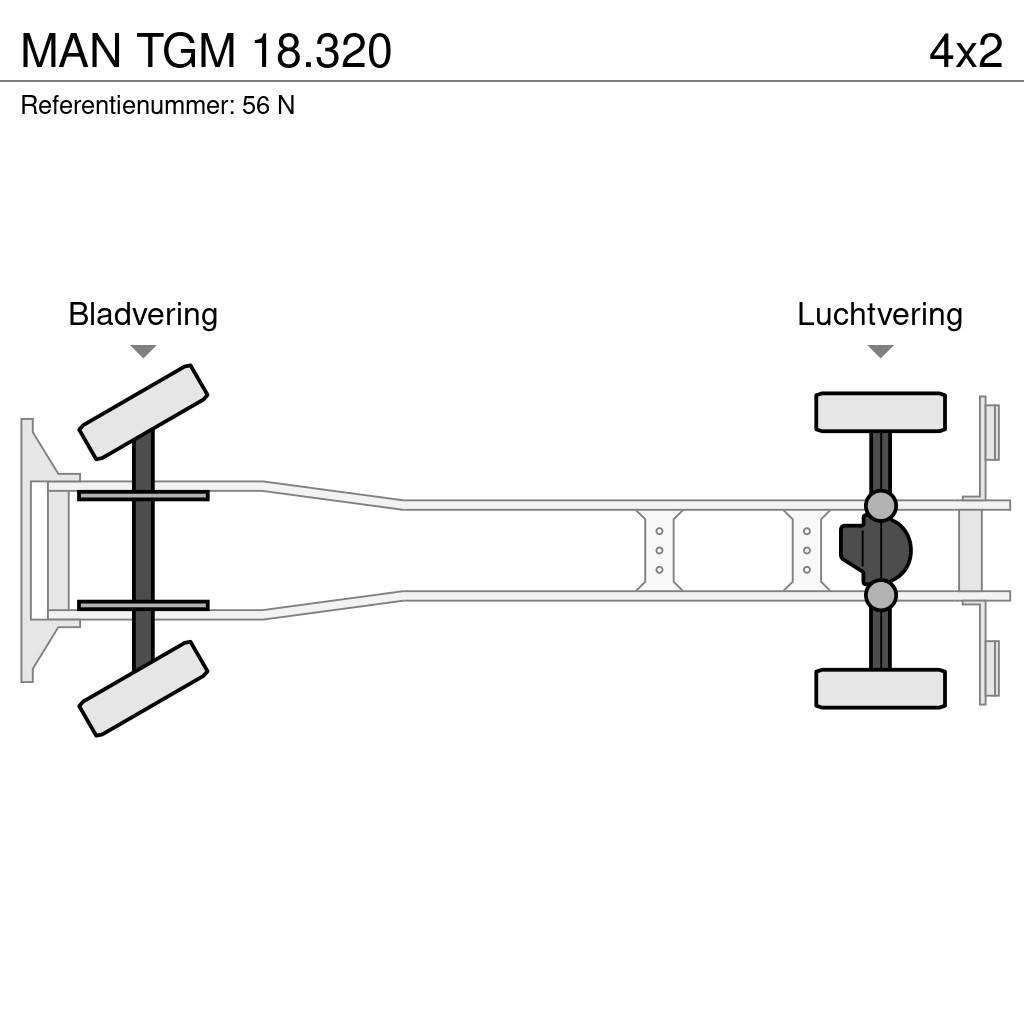 MAN TGM 18.320 Вантажівки з гаковим підйомом