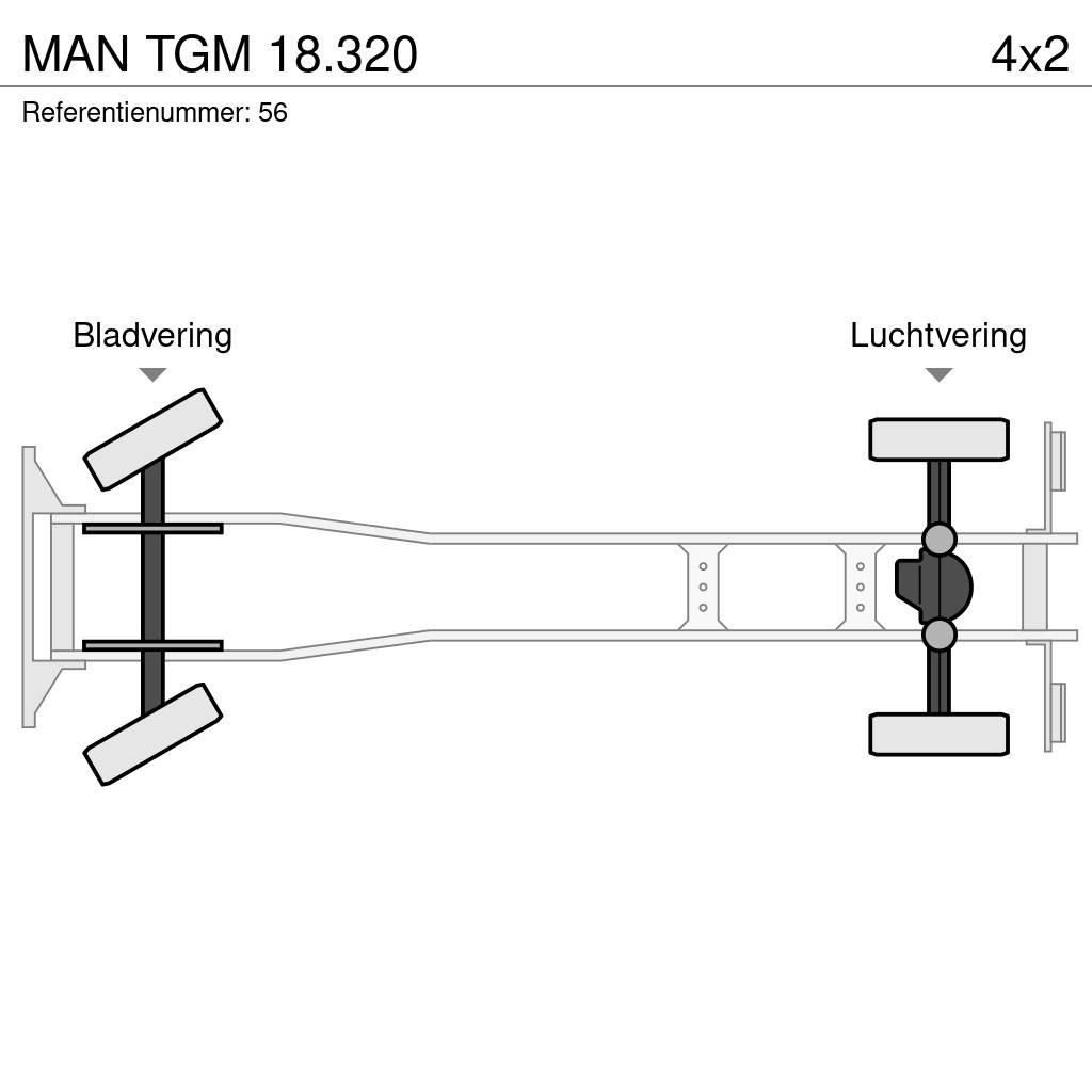 MAN TGM 18.320 Вантажівки з гаковим підйомом