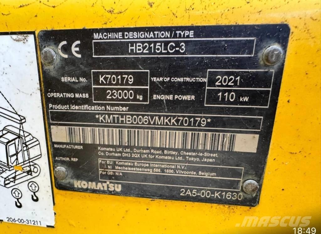 Komatsu HB 215LC-3 Гусеничні екскаватори