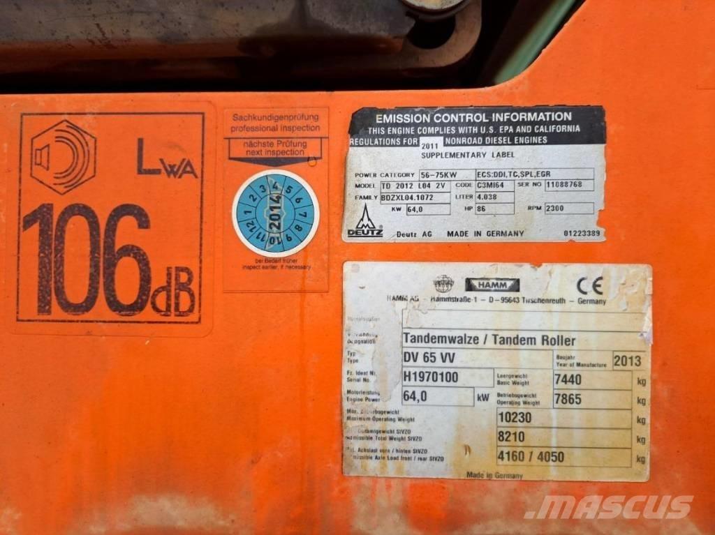 Hamm DV 65 VV Котки тротуарні