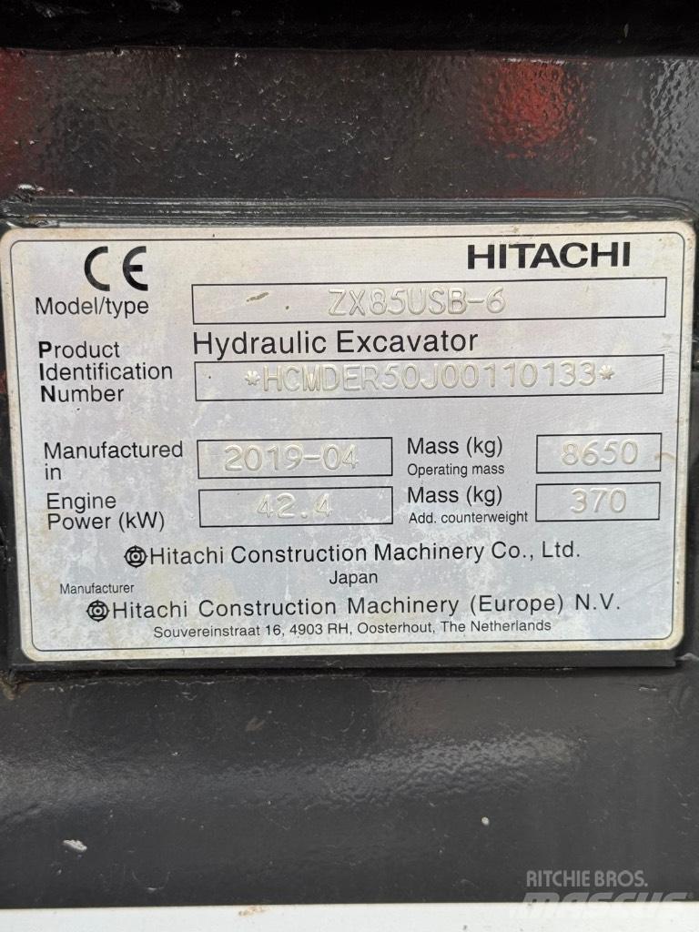 Hitachi ZX 85 US B-6 Середні екскаватори 7т. - 12т.