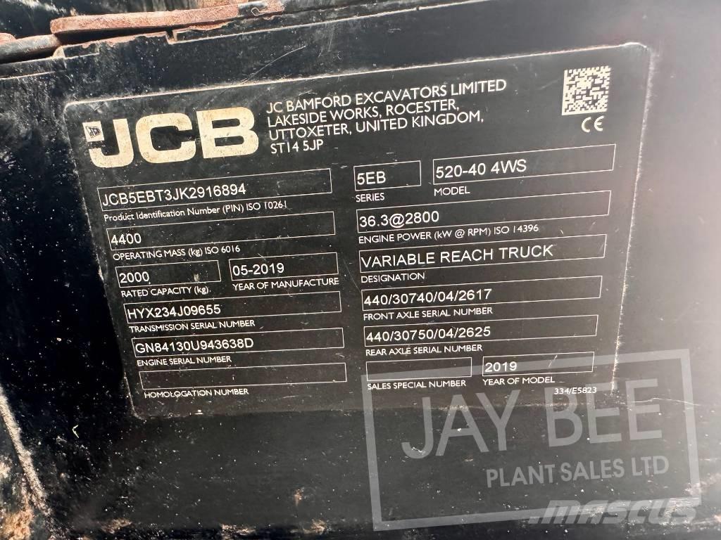 JCB 520-40 Телескопічні навантажувачі