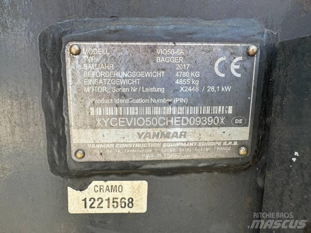 Yanmar ViO50-6A Міні-екскаватори < 7т
