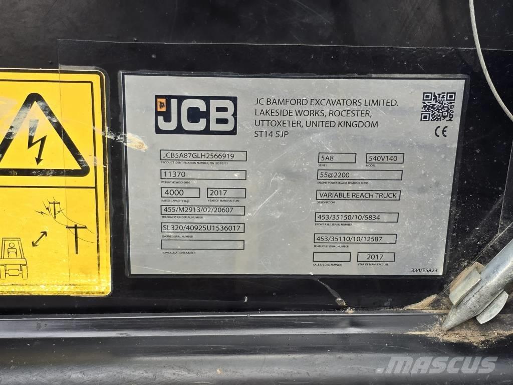 JCB 540-140 Телескопічні навантажувачі