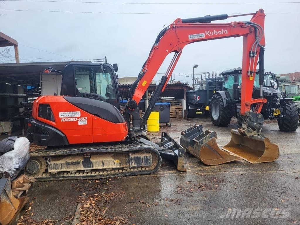 Kubota KX 080-4 Міні-екскаватори < 7т