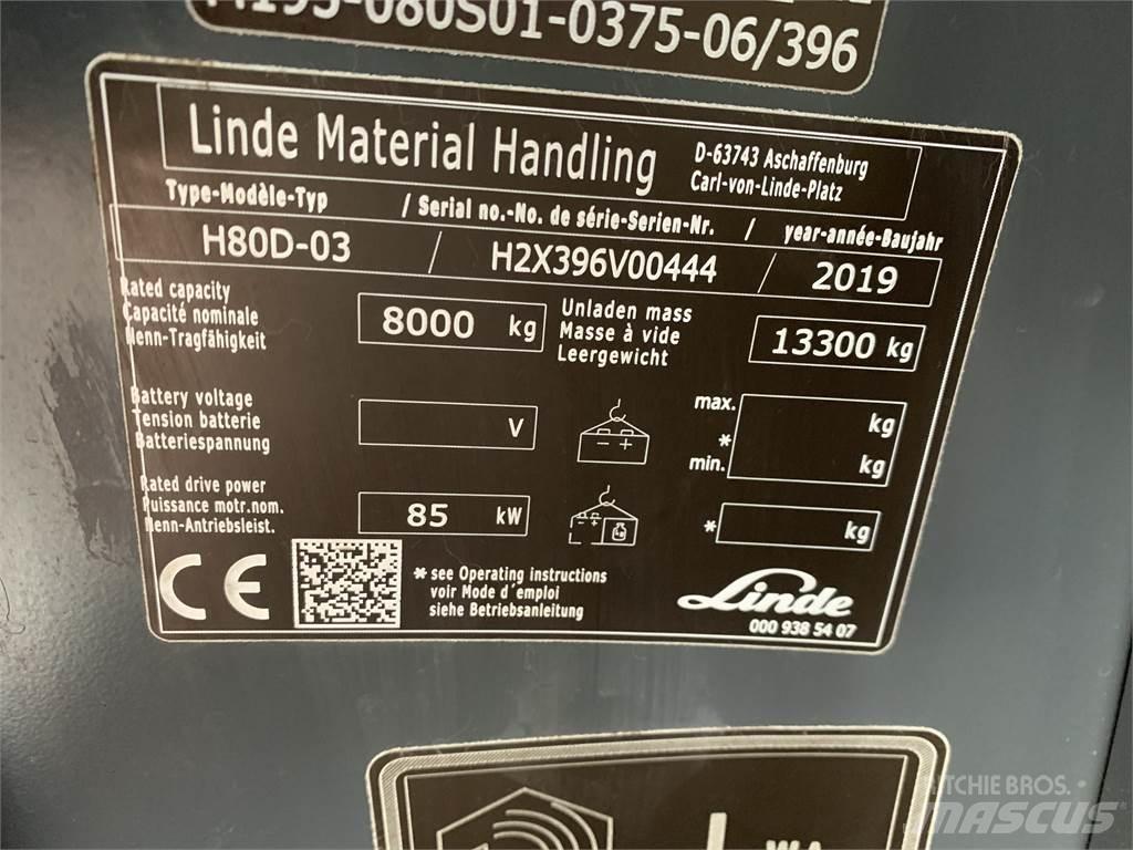 Linde H80D Дизельні навантажувачі