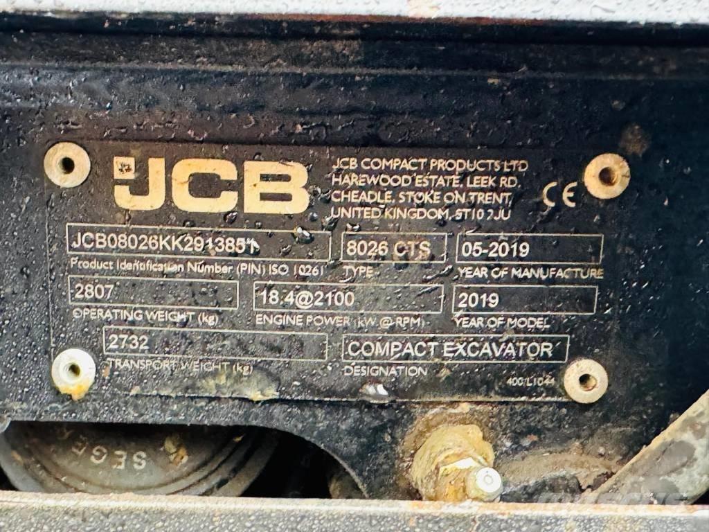 JCB 8026 CTS Міні-екскаватори < 7т