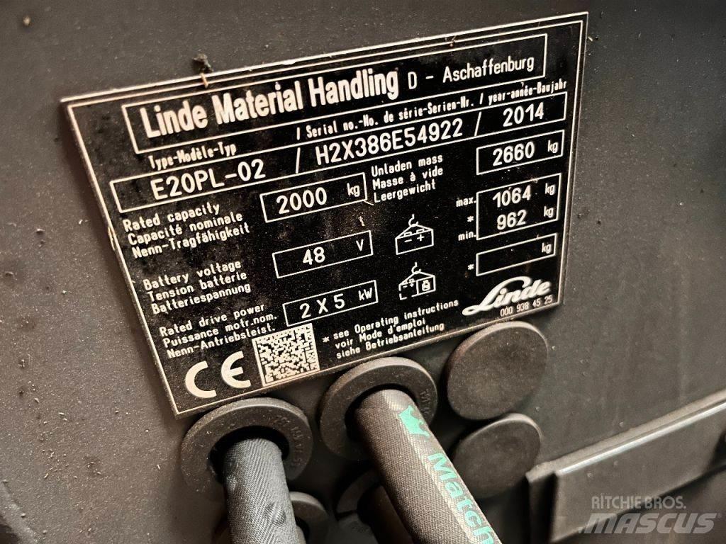 Linde E20PL-02 Електронавантажувачі