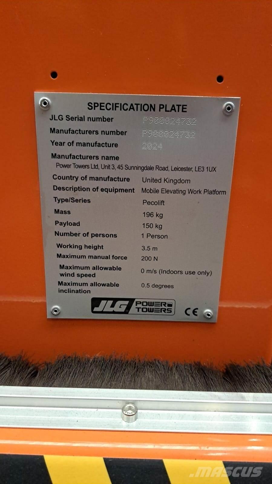 JLG Pecolift Інші підйомники і платформи