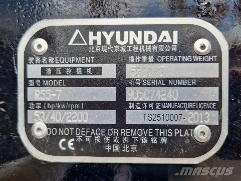 Hyundai R 155-7 Міні-екскаватори < 7т