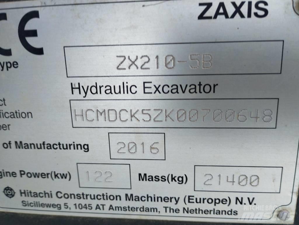 Hitachi ZX 210-5B Гусеничні екскаватори
