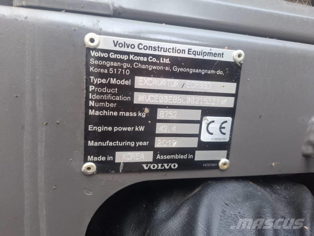 Volvo ECR 88 D Середні екскаватори 7т. - 12т.