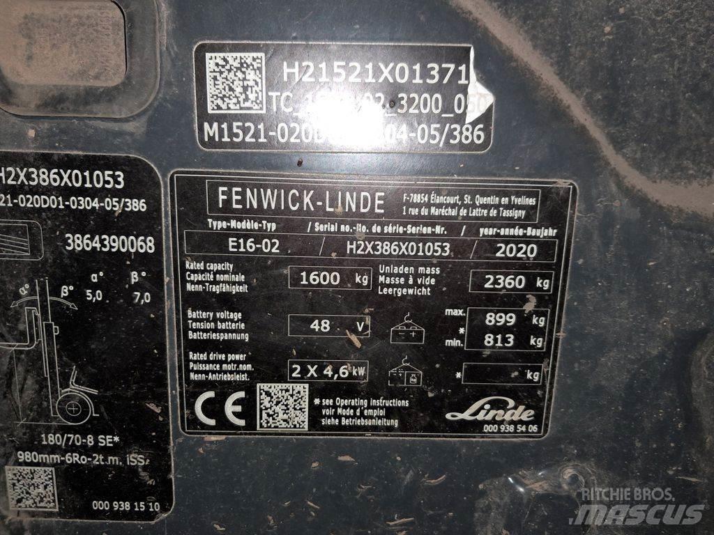 Linde E16-02 Електронавантажувачі